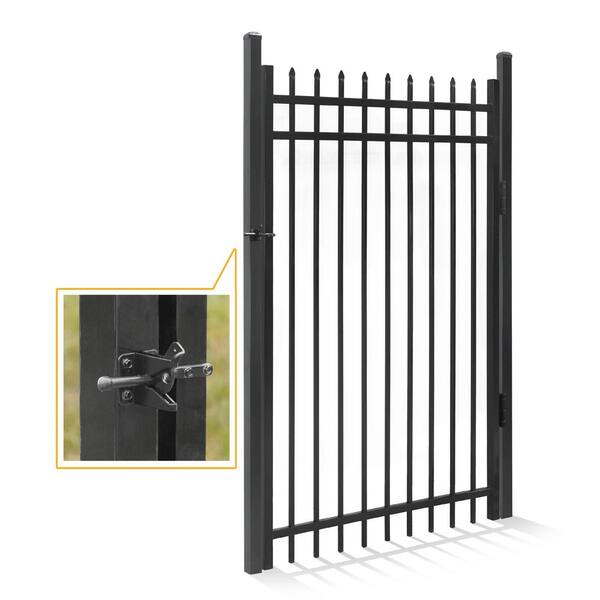 VEVOR Double column handrail 5.67-ft x 33-in Wrought Iron Metal Deck Stair Rail Kit