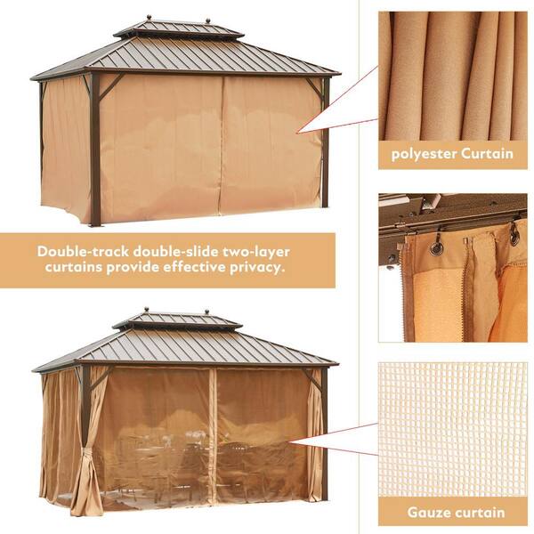 EROMMY 12 ft. x 16 ft. Outdoor Hardtop 