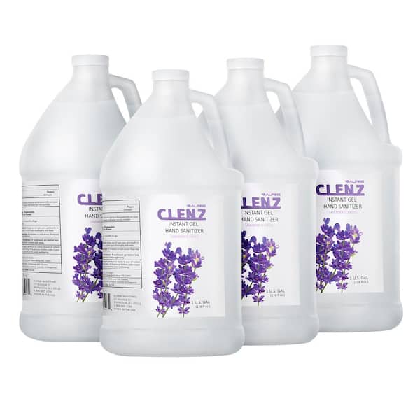 Alpine Industries Clenz 1 Gal. Lavender Scented Instant Gel Hand Sanitizer (4-Pack)