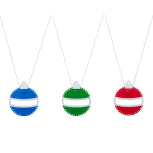 10 in. Twinkling LED Ornaments (3-Pack)