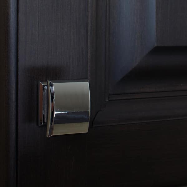 1-1/4 in. Polished Chrome Domed Convex Square Cabinet Knob (10-Pack)