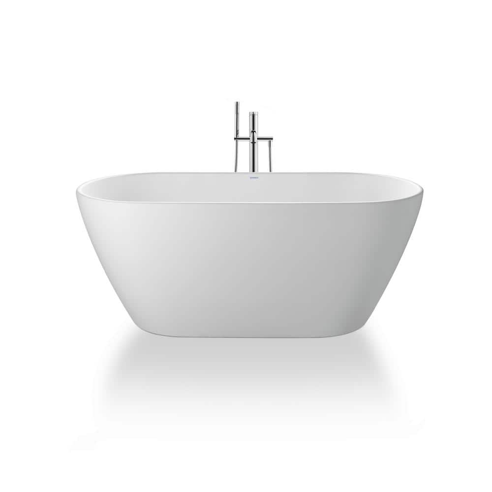 Duravit 63'' White Acrylic Freestanding Soaking Bathtub