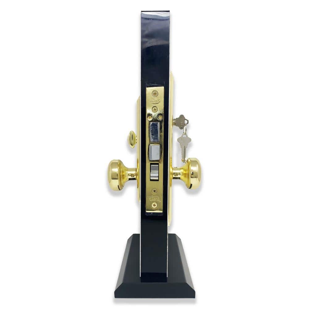 Brass Right-Handed Mortise Entry Door Knob Set