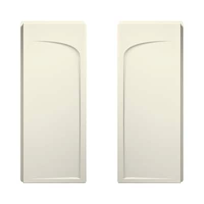 Ensemble 1-1/4 in. x 35-1/4 in. x 72-1/2 in. 2-piece Direct-to-Stud Shower End Wall Set in Biscuit