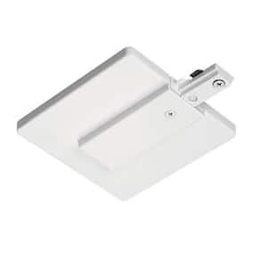 Trac-Lites White J-Box Feed Connector with Cover