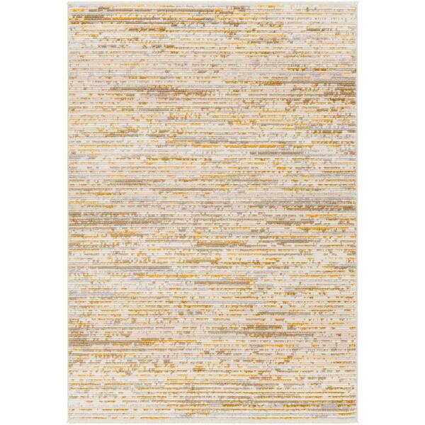 Livabliss Calico Yellow/Cream 5 ft. x 8 ft. Indoor Area Rug