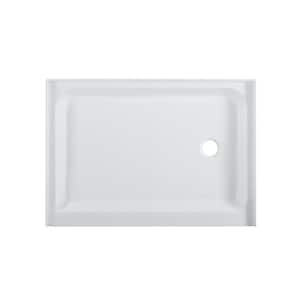 Voltaire 48 in. x 36 in. Single Threshold Acrylic Right Drain Shower Base in White