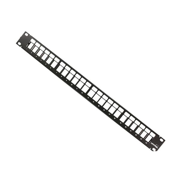 24-Port QuickPort 1RU Patch Panel Cable Management Bar, Black 49255-H24
