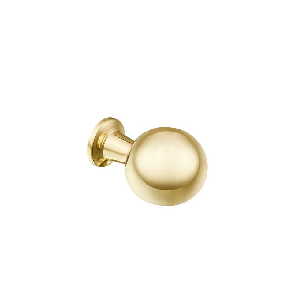 Gold Round Zinc Cabinet Knob with Mounting Hardware