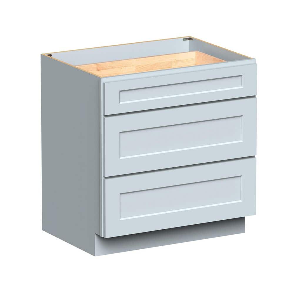 33.1 in. W x 24 in. D x 34.5 in. H in Dove Grey Plywood Ready to Assemble Floor Base Kitchen Cabinet with 3-Drawers price history on PriceWatchPro