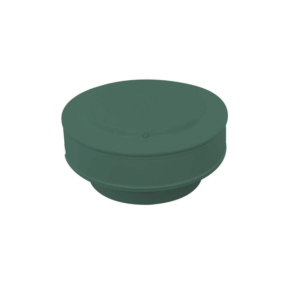 7 in. Diameter Aluminum Vent Pipe Cap in Green