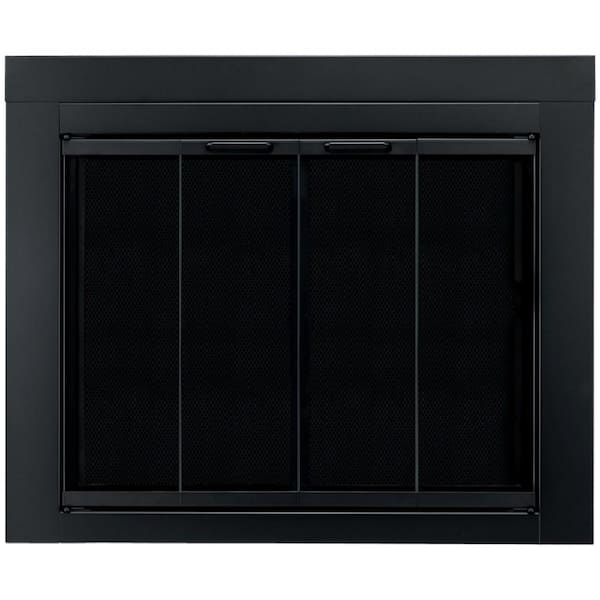 ascot large glass fireplace doors