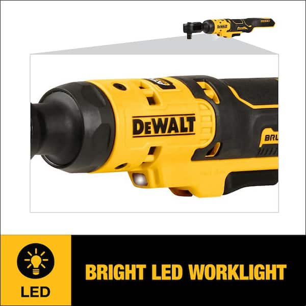 DEWALT - ATOMIC 20V MAX Lithium-Ion 1/2 in. Cordless Ratchet with (2) 20V MAX Premium Lithium-Ion 5.0 Ah Battery Packs