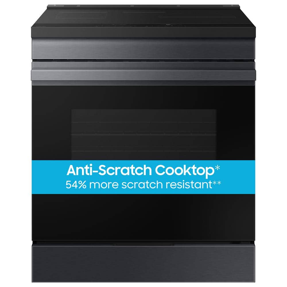 Bespoke 30 in. 6.3 cu.ft. 4 Burner Element Smart Slide-In Induction Range w