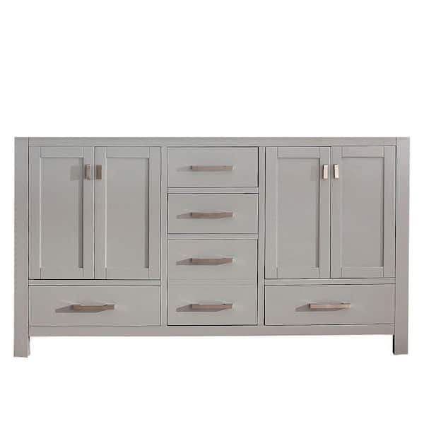 Avanity Modero 60 in. Double Vanity Cabinet Only in Chilled Gray