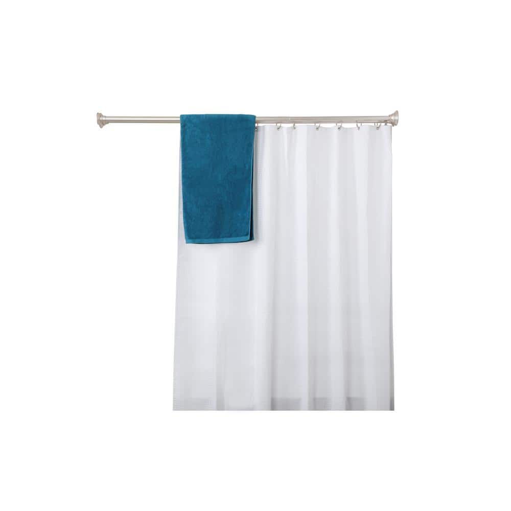 72'' Rustproof Aluminum Tension Shower Curtain Rod with Rubber End Caps