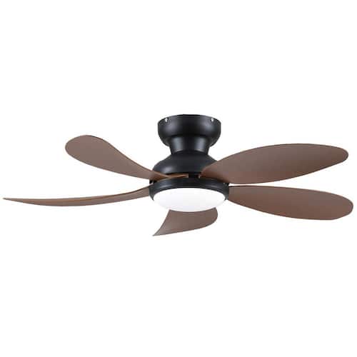 42 in. Indoor/Outdoor Modern Black Ceiling Fan with Dimmable 3 Color LED Light and Remote/APP Control Ceiling Fans With Lights