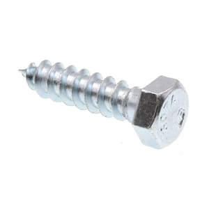 3/8 in. x 1-1/2 in. A307 Grade A Zinc Plated Steel Hex Lag Screws (25-Pack)