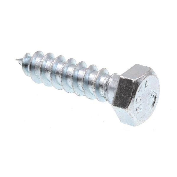 Prime-Line 3/8 in. x 1-1/2 in. A307 Grade A Zinc Plated Steel Hex Lag Screws (25-Pack)