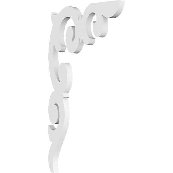 Ekena Millwork 5/8 in. W x 14 in. H x 8 in. D PVC Kendall Bracket