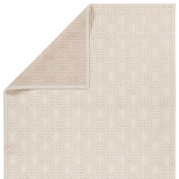 Torean Cream 9 ft. x 12 ft. Geometric Area Rug