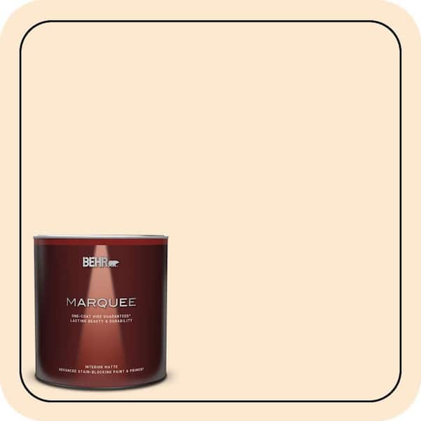 BEHR MARQUEE 1 qt. #280A-1 Creamy Orange Matte Interior Paint & Primer