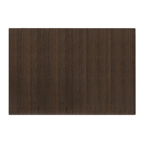 Espresso 72 in. x 48 in. Indoor Bamboo Chair Mat – Non-Slip, Rectangular, Ideal for Hard Floors
