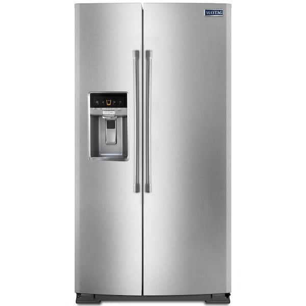 Maytag 25.6 cu. ft. Side by Side Refrigerator in Monochromatic Stainless Steel