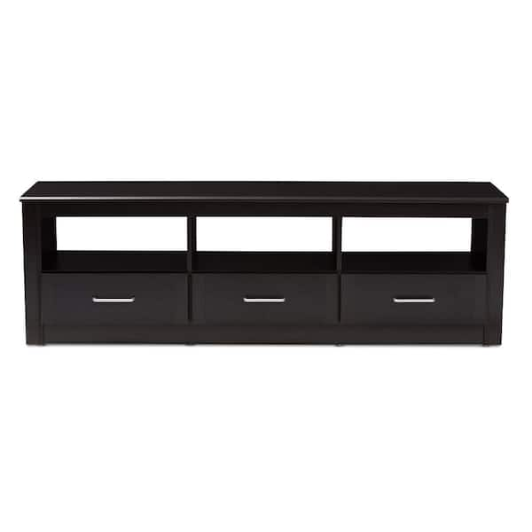 Baxton Studio Ryleigh Wenge Dark Brown TV Stand 146 8282 HD The