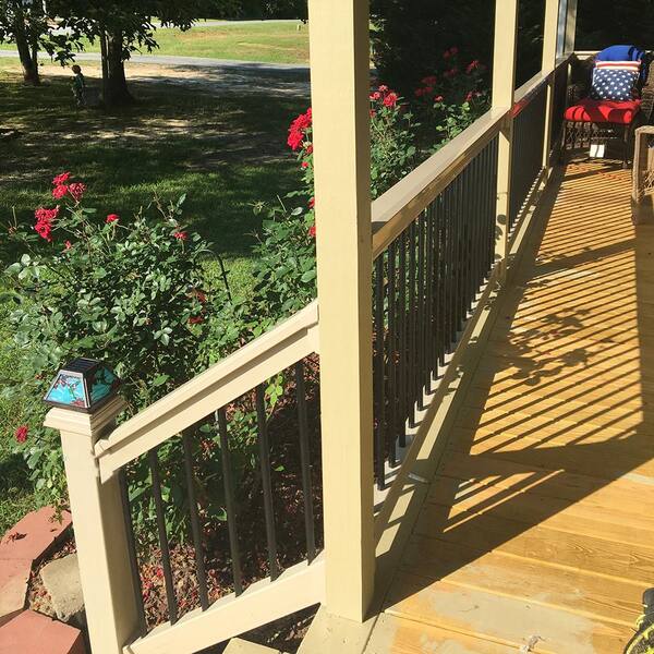 Weatherables Bellaire 3.5 ft. H x 8 ft. W Khaki Vinyl Railing Kit