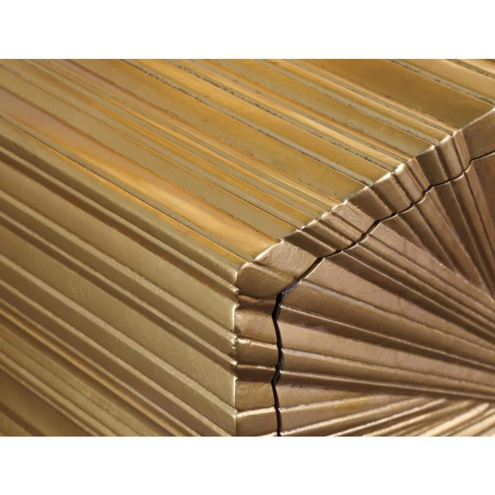 Lacy Metallic Gold Sheen Sideboard with Two Doors