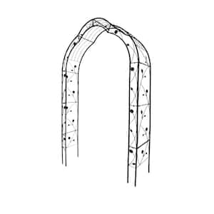 98 in. H x 15 in. W Outdoor Metal Garden Trellises Climbing Plants Support Garden Arbor, Garden Rose Arch for Wedding