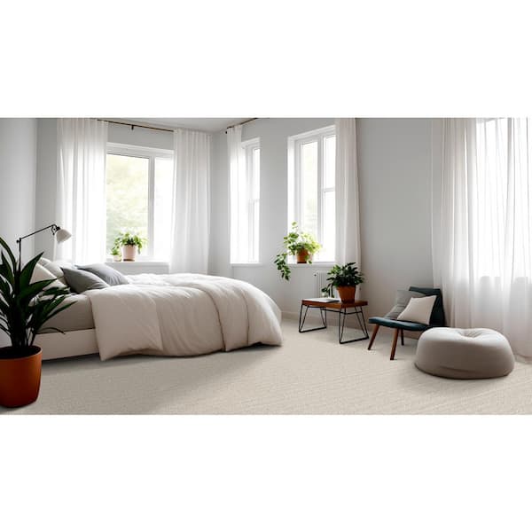 Zinnia Pearl Beige 42 oz. SD High Performance Polyester Pattern Carpet - Installation Required