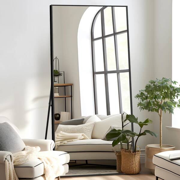Dovelina 31 in. W x 71 in. H Rectangle Framed Full Length Mirror Wall-Mounted Mirror in Black