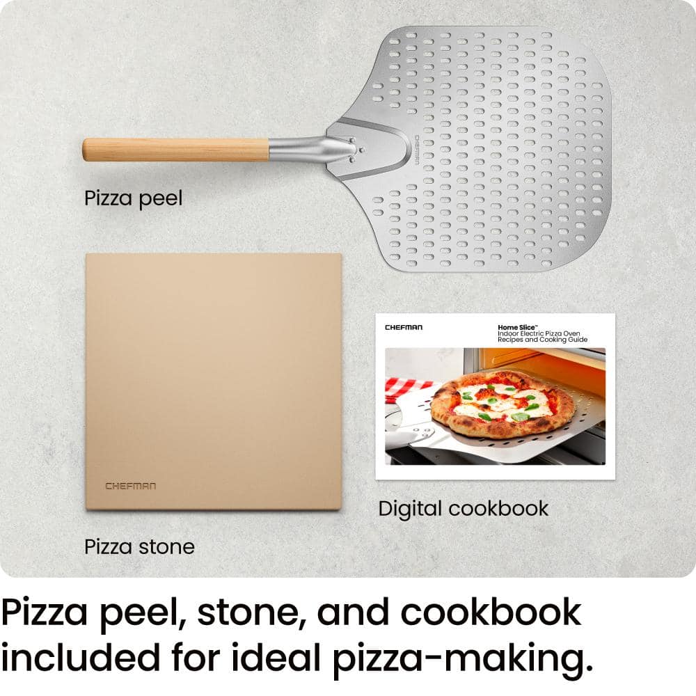 Chefman Black Stainless Steel Electric Indoor/Outdoor Pizza Oven