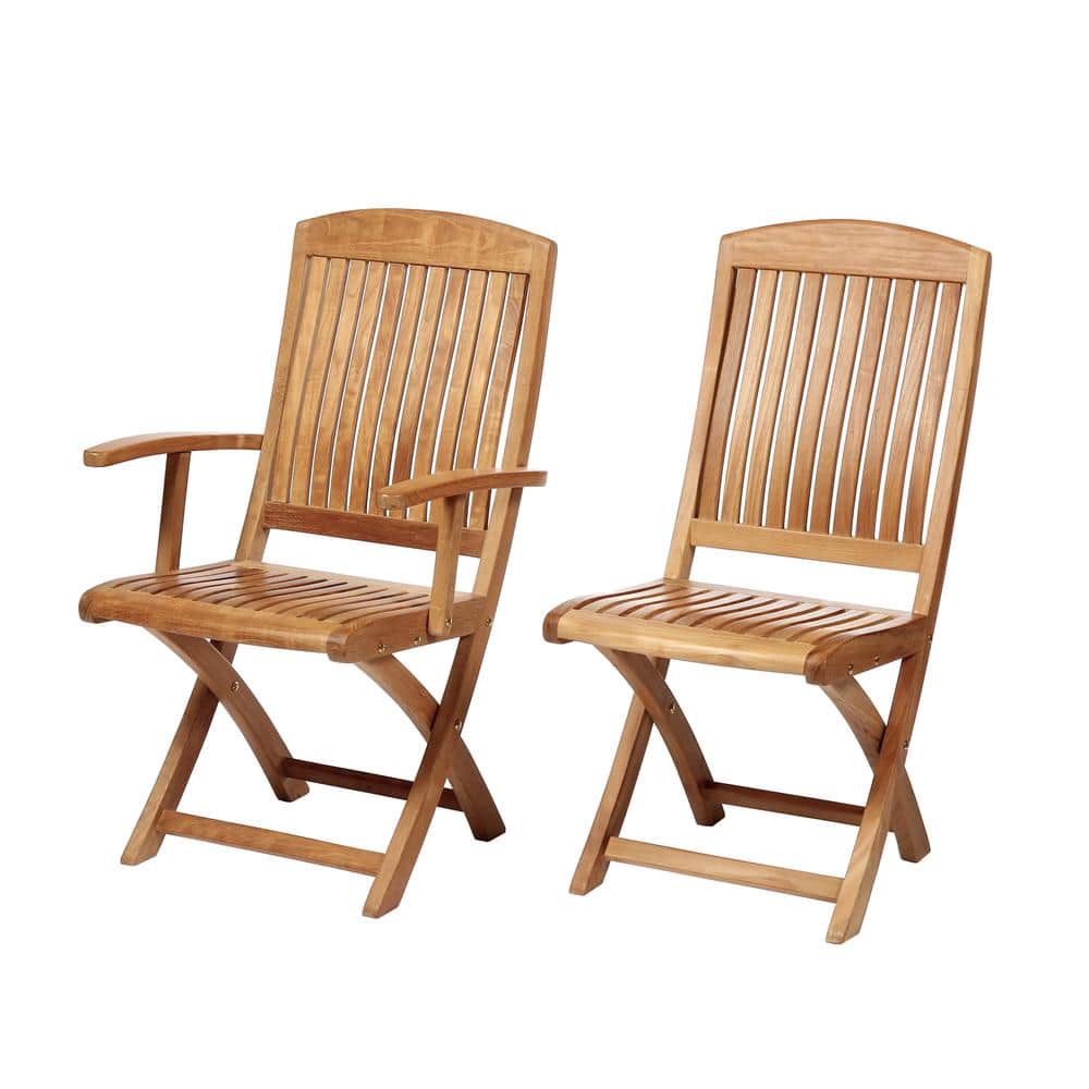 Colorado Honey Teak Folding Outdoor Armchair