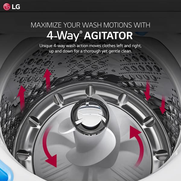 LG 5.3 cu. ft. Top Load Washer with 4-Way Agitator and 7.3 cu. ft. ELECTRIC  Dryer with EasyLoad Door