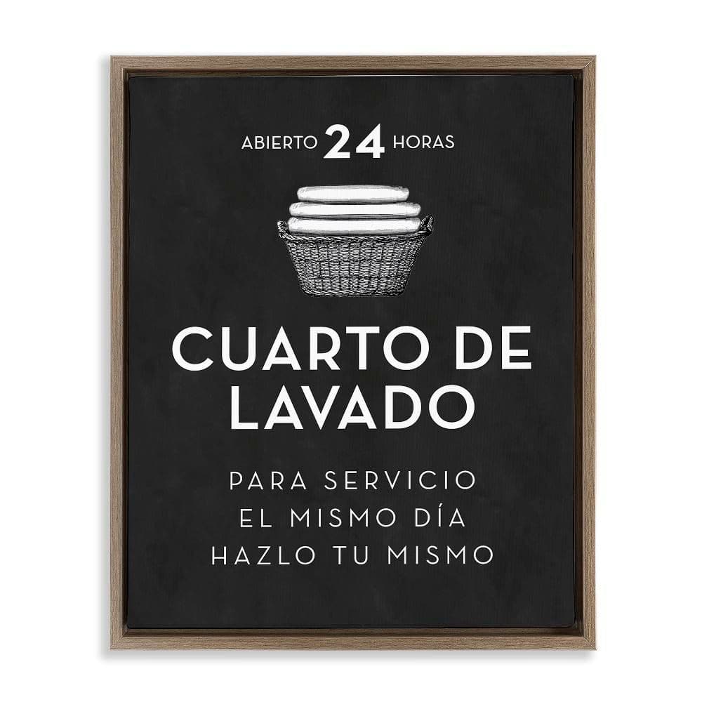 Vintage Laundry Ad Black by Lettered and Lined Brown Floater Frame Typography Graphic Art Print 21 in. x 17 in. price history on PriceWatchPro