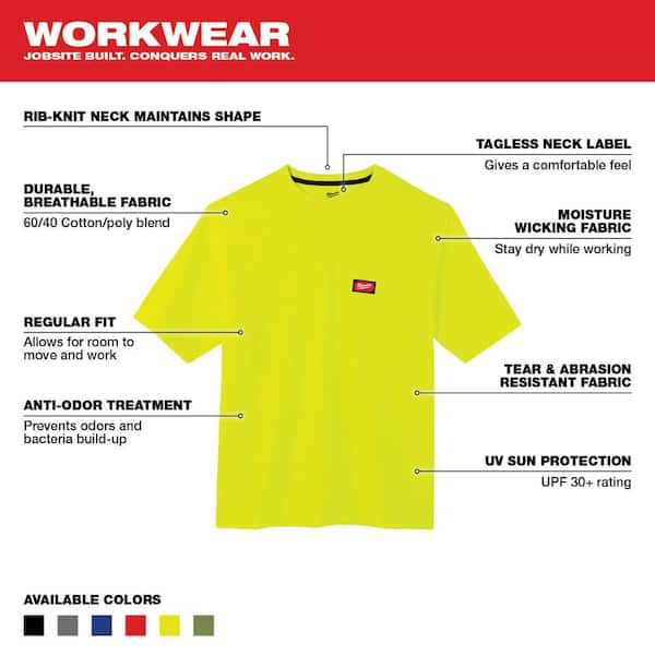 Milwaukee Men's 3X-Large High Visibility Heavy-Duty Cotton