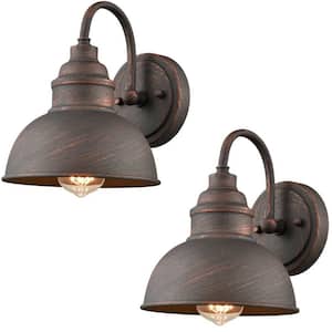 9.05 in. Copper Outdoor Hardwired Barn Wall Sconce with No Bulbs Included