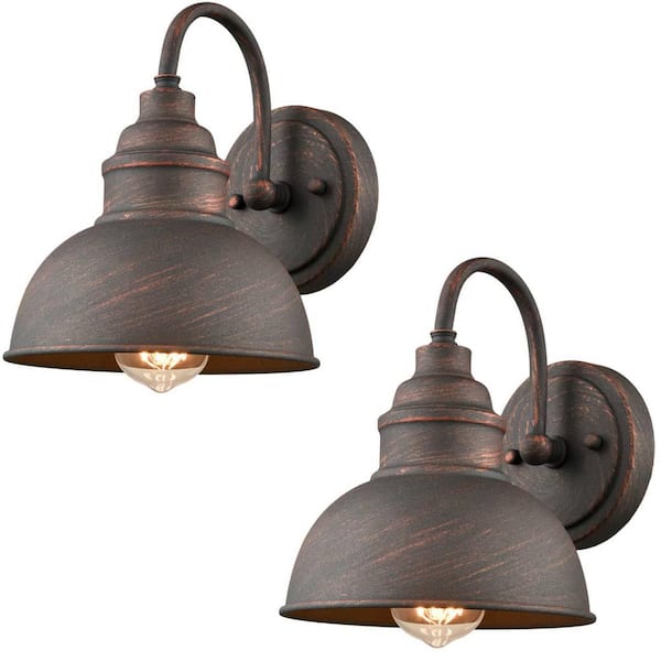 CLAXY 9.05 in. Copper Outdoor Hardwired Barn Wall Sconce with No Bulbs Included