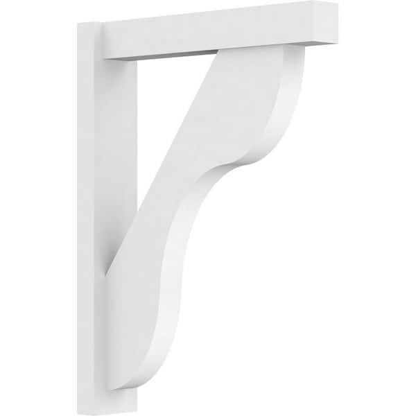 Ekena Millwork Carmel 5 in. W x 32 in. H x 24 in. D Signature Urethane Polyurethane Outlooker with Block Ends