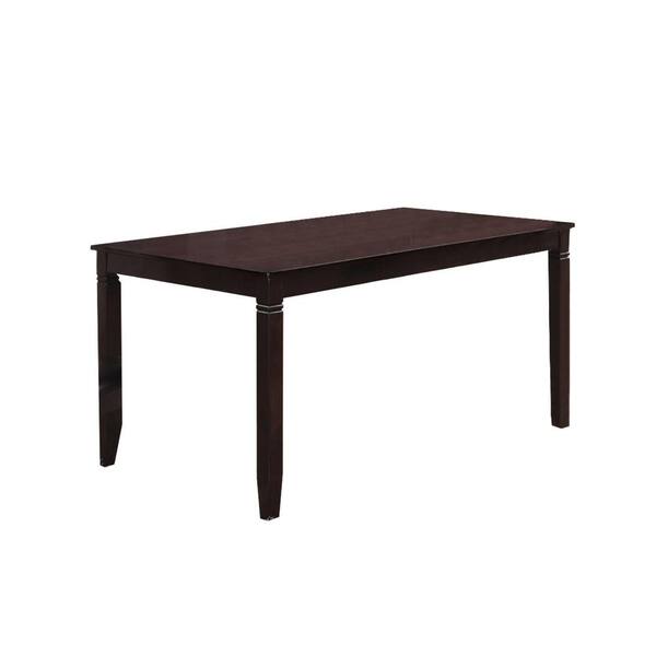 HomeRoots Amelia 7-Piece Rectangular Wood Top Espresso Bar Table Set