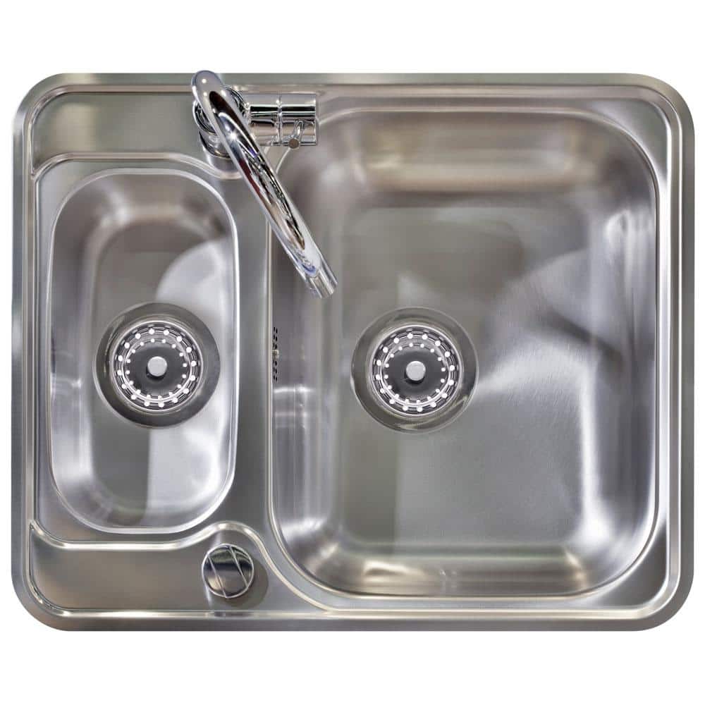 Satin Nickel Kitchen Sink Basket Strainer 2-Pack