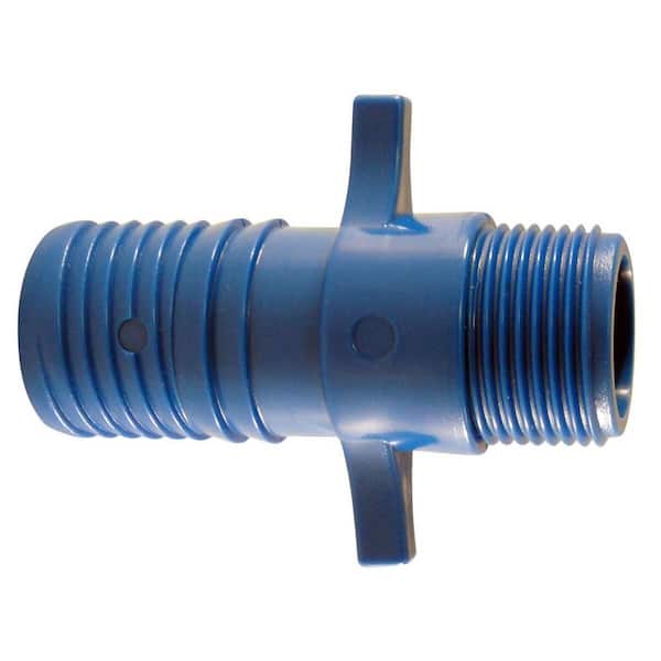 Apollo 1 in. Barb Insert Blue Twister Polypropylene x 3/4 in. MPT Adapter Fitting