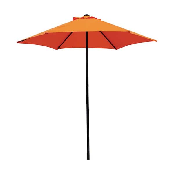 LIVING ACCENTS 7.5 ft. Market Tiltable Patio Umbrella in Orange