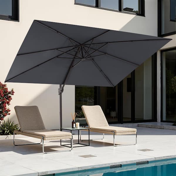 best rated patio umbrella stand Outsunny Round Base, 26 lbs Resin Umbrella Base, Heavy Duty Patio Umbrella Holder for 1.3