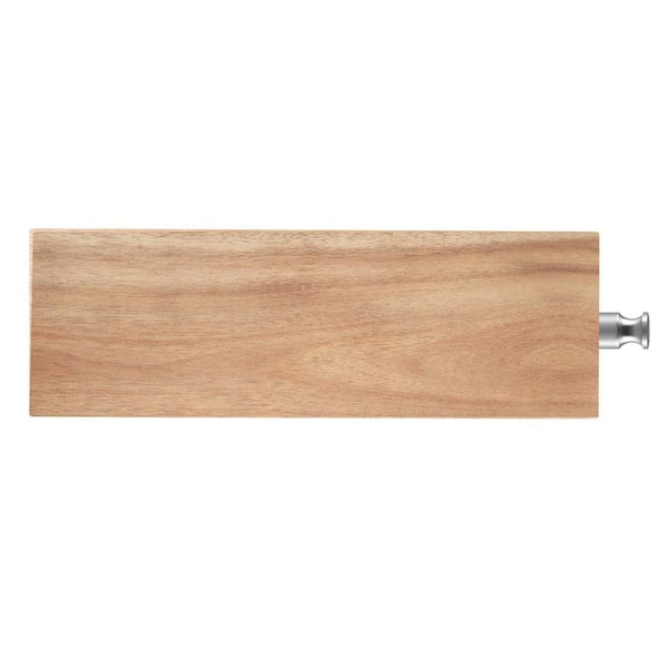 6 in. Acacia Wood Magnetic Knife Holder Bar Wall-Mount Knife Storage Strip with Powerful Magnet for Safe Organization