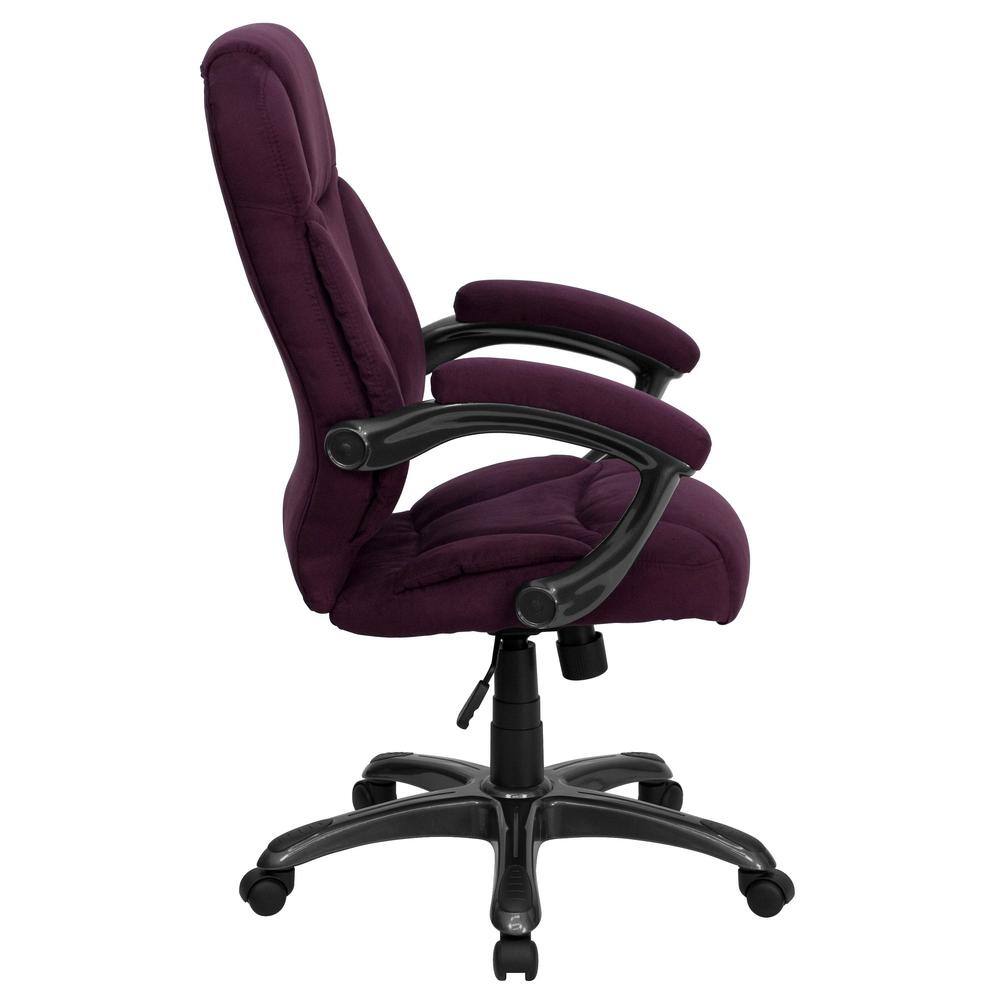 Ergonomic Executive Grape Microfiber High-Back Swivel Office Chair