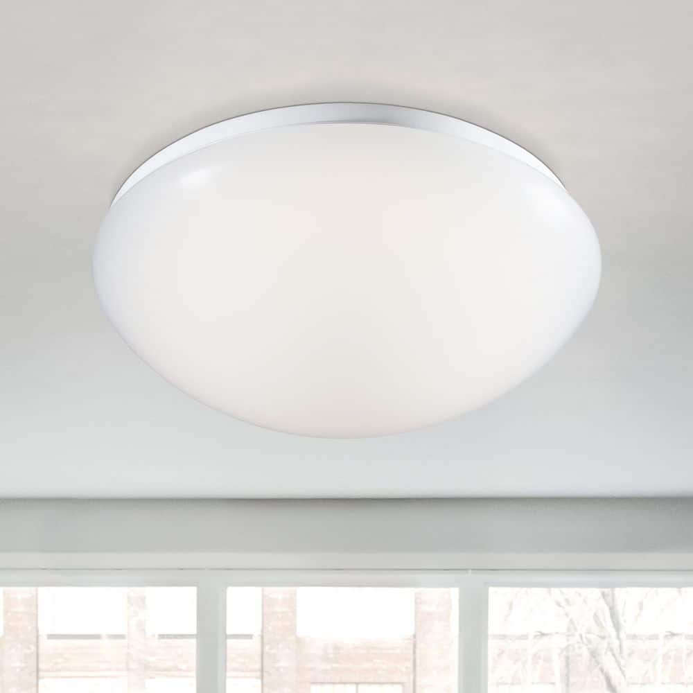 Cordelia Lighting Cordelia Lighting 11 in. Contemporary White Dimmable  Integrated LED Flush Mount for Kitchens CLED1011A-06 - The Home Depot, image size:1000x1000